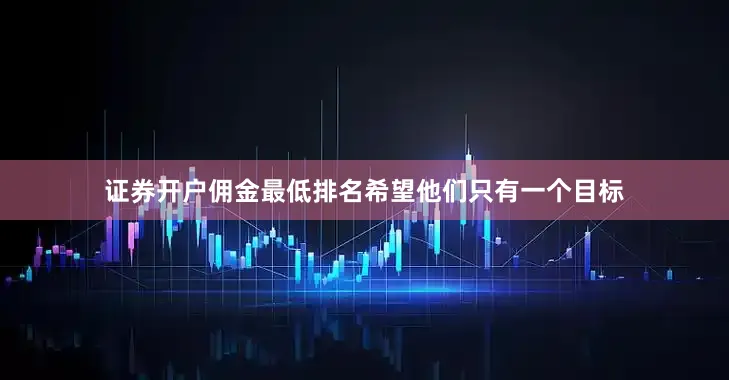 证券开户佣金最低排名希望他们只有一个目标